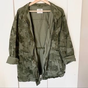 Old Navy Camo Print Zip and Button Front Jacket